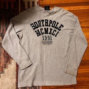 South Pole Heather Gray Long Sleeve Tee